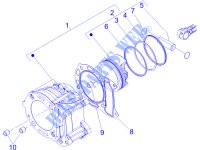 Groupe cylindre piston axe pour VESPA GTS 4T E3 de 2011