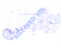 Groupe cylindre piston axe pour VESPA LX 4T 2V ie E3 de 2014