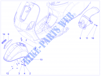 Logement roue   Garde boue pour VESPA LX 4T 2V ie E3 de 2014