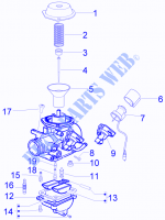Composants de carburateur pour VESPA LX 4T-4V de 2012