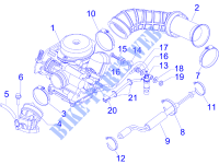 Carburateur complet   Raccord d'admission pour VESPA LX 4T-4V de 2011