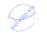 Logement casque   Dessous de selle pour VESPA LX 4T-4V de 2011