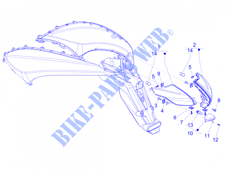 Eclairages arrière   Clignotants pour PIAGGIO Beverly RST 4T 4V ie E3 de 2015