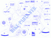 Monogrammes   Decorations pour PIAGGIO MP3 500 Sport ABS E3-E4 de 2015