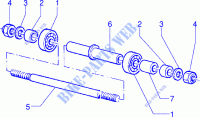 Pieces composant la roue ar. pour GILERA Easy Moving de 1998