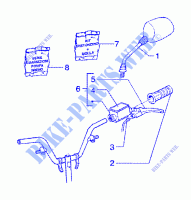 Handlebars component parts (vehicle with rear hub brake) pour GILERA Runner 125 FX 2T de 2000