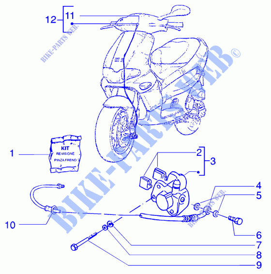 Front brake caliper transmissions pour GILERA Runner 200 VXR 4T de 2003