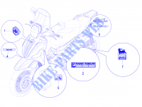 Monogrammes   Decorations pour PIAGGIO Beverly 4T 4V ie E3 Sport Touring de 2013