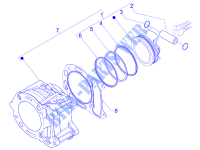 Groupe cylindre piston axe pour PIAGGIO Carnaby 4T E3 de 2008