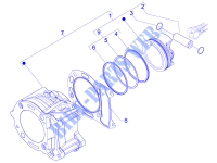 Groupe cylindre piston axe pour PIAGGIO Carnaby 4T E3 de 2008