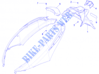 Couvercle arrière   Pare boue pour PIAGGIO Fly 4T/3V ie E3 LEM de 2013