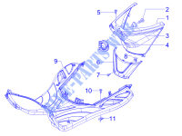 Protection centrale   Repose pieds pour PIAGGIO Fly 4T (25-30Km/h) de 2011