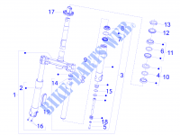 Fourche/tube direction   Ensemble butée dir. pour PIAGGIO Fly 4T 2V 25-30Km/h de 2015