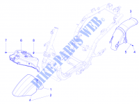 Logement roue   Garde boue pour PIAGGIO Fly 4T 2V 25-30Km/h de 2015