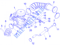 Carburateur complet   Raccord d'admission pour PIAGGIO Fly 4T 4V de 2015