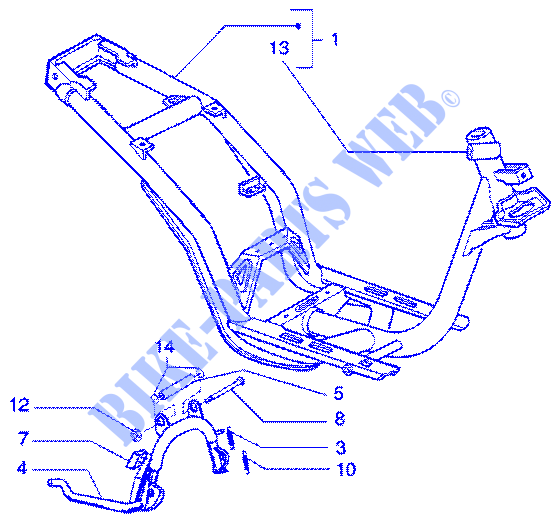 Chassis bequille pour PIAGGIO Liberty 4T de Other year
