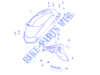 Couvercle arrière   Pare boue pour PIAGGIO Liberty 4T 3V ie E3 de 2013