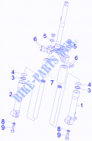 Composants de la fourche (Wuxi Top) pour PIAGGIO Liberty 2T MOC de 2013