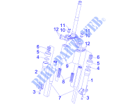 Composants de la fourche (Escorts) pour PIAGGIO Liberty 4T MOC de 2014