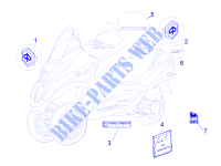 Monogrammes   Decorations pour PIAGGIO MP3 ie LT - Sport de 2014