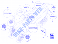 Monogrammes   Decorations pour PIAGGIO MP3 LT BUSINESS - SPORT ABS de 2015