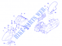 Logement roue   Garde boue pour PIAGGIO X10 4T 4V I.E. E3 de 2014