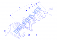Groupe cylindre piston axe pour PIAGGIO X Evo Euro 3 de 2015