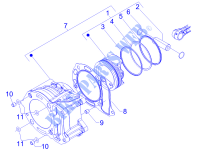 Groupe cylindre piston axe pour PIAGGIO X Evo Euro 3 de 2015