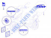 Monogrammes   Decorations pour PIAGGIO Zip 2T de 2014