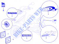 Monogrammes   Decorations pour PIAGGIO Zip 4T 25 Km-h de 2015
