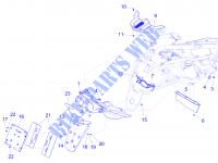 Couvercle arrière   Pare boue pour GILERA Fuoco 4T-4V ie E3 LT de 2014