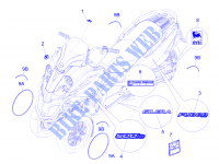 Monogrammes   Decorations pour GILERA Fuoco 4T-4V ie E3 LT de 2014