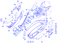 Protection centrale   Repose pieds pour GILERA Fuoco 4T-4V ie E3 LT de 2014