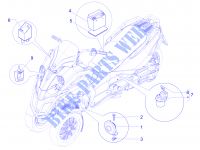 Relais   Batterie   Avertisseur sonore pour GILERA Fuoco 4T-4V ie E3 LT de 2014