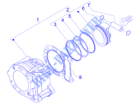 Groupe cylindre piston axe pour GILERA Runner ST 4T E3 de 2016