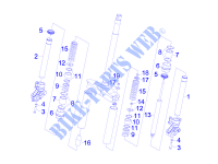 Composants de la fourche (Wuxi Top) pour GILERA Runner SP de 2014